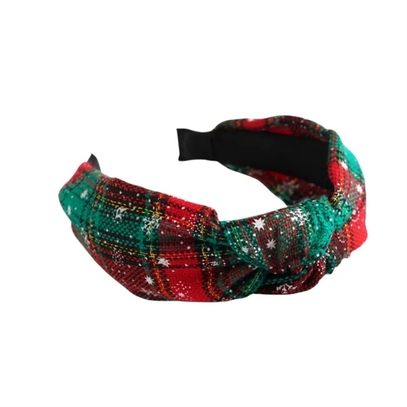 Headband Plaid with Snowflakes - Picture 1 of 7
